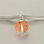 colgante plata para pulsera,diseño de maliquita con esmalte naranja con piedras - Foto 3