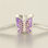 colgante plata para pulsera diseño de mariposa con esmalte +piedras de champán - Foto 3