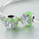 colgante plata para pulsera, diseño de pola con esmalte verde y dibujo flor - Foto 4
