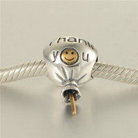 colgante plata para pulsera, diseño de un caramelo con letras&amp;quot;thank you &amp;quot; - Foto 4