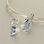 colgante plata para pulsera, diseño de un hipocampo con una perla+pieras azules - Foto 3