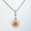 colgante plata para pulsera o collar con piedra naranja diseño de flor - Foto 3