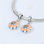 colgante plata para pulsera o collar con piedra naranja diseño de flor - Foto 5
