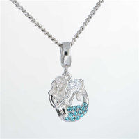 colgante plata para pulsera o collar con piedras cristales y azules - Foto 2