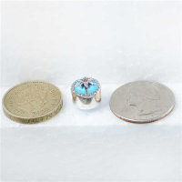 colgante plata para pulsera o collar , diseño de cilindro con circónes cristales - Foto 4