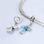 colgante plata para pulsera o collar , diseño de cruz con esmalte azul claro - Foto 2