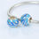 colgante plata para pulsera o collar, diseño de pola con esmalte azul - Foto 3