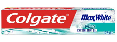 Colgate toothpaste max white crystals mint gel 125 ml