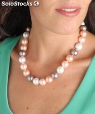 Collar con perlas australianas, en plata esterlina 925, hecha en italia