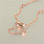 collar plata color rosado +circón rosado de corazón - Foto 3