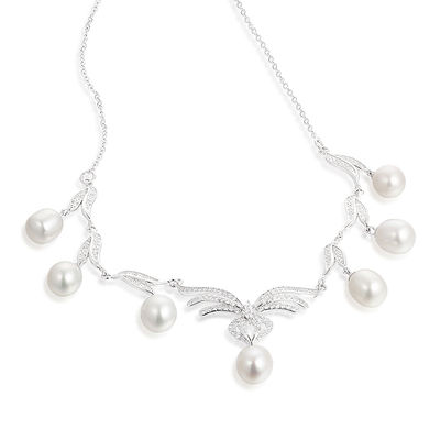 Collares de perlas grandes con circónes cristales regalo para dama - Foto 2