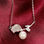 Collares de perlas grandes de plata con circónes cristales - Foto 3