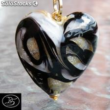 Collier en forme de coeur en verre de Murano - Sentimento