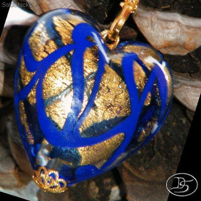 Collier en forme de coeur en verre de Murano - Sentimento - Photo 2