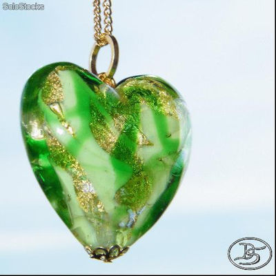 Collier en forme de coeur en verre de Murano - Sentimento - Photo 3