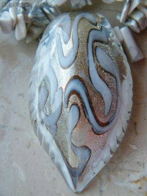 Collier en Verre de Murano et marbre sicilienne - Dama - Photo 2