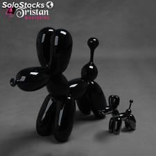 Colorido cão do balão pequeno tamanho preto