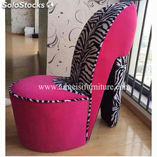colorido diseño zapato de tacón alto en forma de muebles Silla de salón