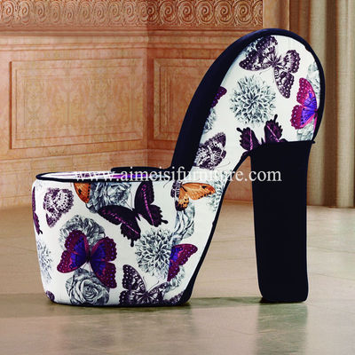 colorido diseño zapato de tacón alto en forma de muebles Silla de salón - Foto 3
