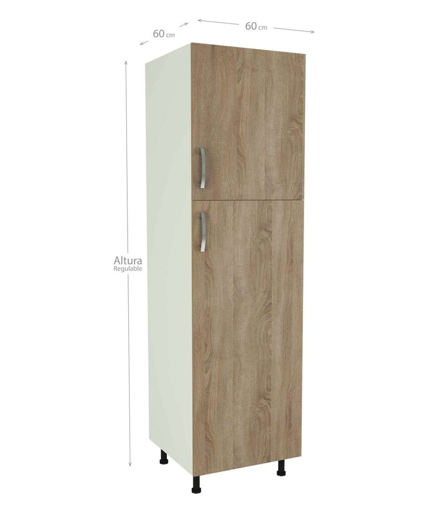 Mueble cocina para colgar con 2 puertas en roble cortez. 70 cm(alto)80  cm(ancho)33 cm(largo)