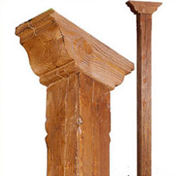Columna de hormigon imitacion a madera serie Granada