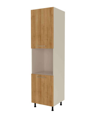 Columna horno con 2 puertas acabado en roble vega, 235 cm(alto)60 cm(ancho)60