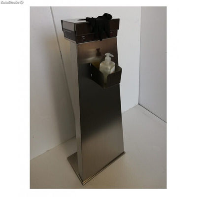 Columna soporte para gel hidroalcohólico y dispensador de guantes o papel - Foto 3