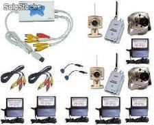 Combo 4 cámaras Dvr Usb Mixto cableado inalambrico