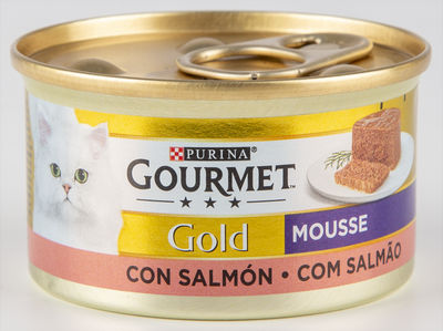 Comida gato humeda gourmet 85GR salmon mousse c/24 - Foto 4