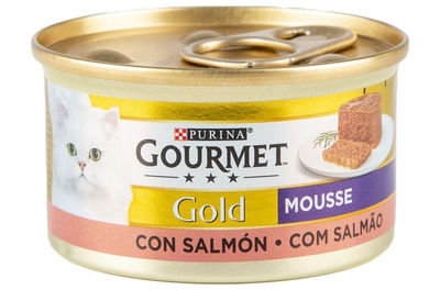 Comida gato humeda gourmet 85GR salmon mousse c/24 - Foto 5