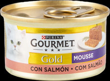 Comida gato humeda gourmet 85GR salmon mousse c/24
