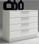 Cómoda 4 Cajones Cube Para Dormitorio / Vestidor 76x80x40 Cm Color Blanco - 2