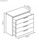 Cómoda 4 Cajones Cube Para Dormitorio / Vestidor 76x80x40 Cm Color Blanco - 3