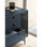 Cómoda para dormitorio modelo Punto 1 puerta 4 cajones acabado azul/negro, - Foto 4