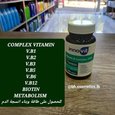 Complexe de vitamine B 180 comprimés d&#39;Innovit