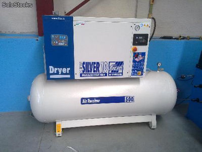 Compresor de tornillo 500l 10cv con secador 10bar - Foto 2