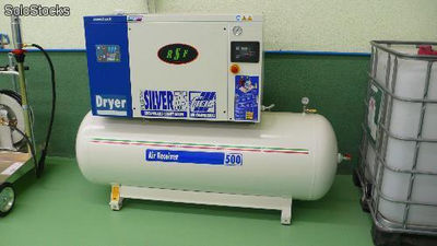 Compresor de tornillo 500l 7,5cv con secador - Foto 3