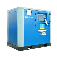Compresor de tornillo lubricado SCR super eficiente de 30 hp, 440vca.
