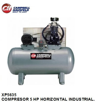 Compresor industrial 5 hp horizontal Campbell (Disponible solo para Colombia)