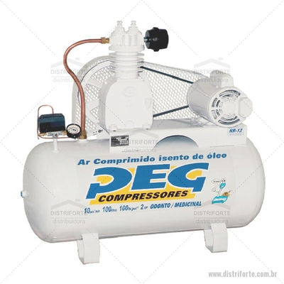 Compressor de Ar Odontológico 10 Pés Peg BPIS 10/100L 110/220v Monofásico