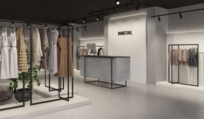 Comptoir pour magasins : Design industriel avec finition en noir et béton - Photo 3