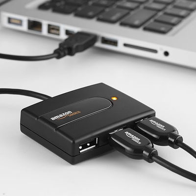 Concentrador USB 2.0 ultra mini de 4 puertos, negro - Foto 2