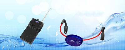 Condução óssea dispositivo de treinamento natação walkie talkie + receptores