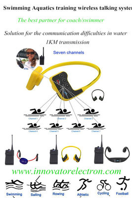 Condução óssea dispositivo de treinamento natação walkie talkie + receptores - Foto 5