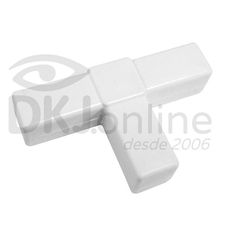 Conector T branco para estruturas de placas e cavaletes Pct com 10 unds