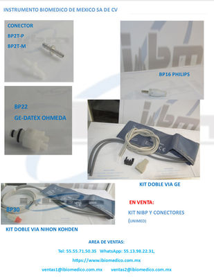 Conectores mangueras kit NIBP