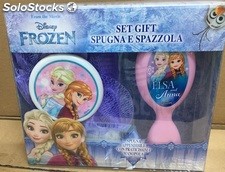 Confezioni regalo spazzola per capelli e spugna Frozen, Paw Patrol e Soy Luna