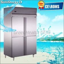 Congelador de dos puertas refrigerador acero inoxidable