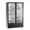 Congelador / refrigerador expositor vertical negro de 2 puertas separadas - 1