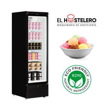 Congelador vertical para exponer helados con puerta de triple cristal ehf1db